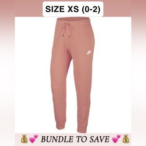 Nike Pink Rose Mauve Peach Neutral Fleece Joggers XS Women’s Sweatpants